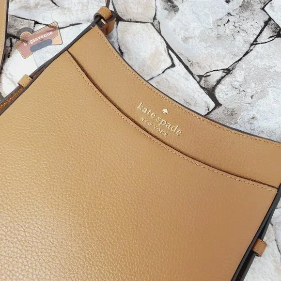 #bagsavenue fast ship Leila North South Top Zip Crossbody Warm Ginger Kate Spade - Picture 5 of 7